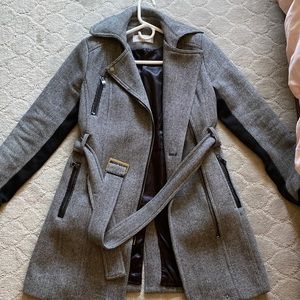 Grey and Black Calvin Klein Coat